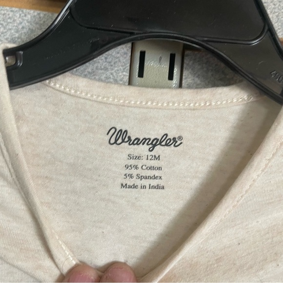 NWTS Wrangler Infant Long Sleeve One Piece Bodysuit 12 Months Western Sweetheart - Picture 3 of 4